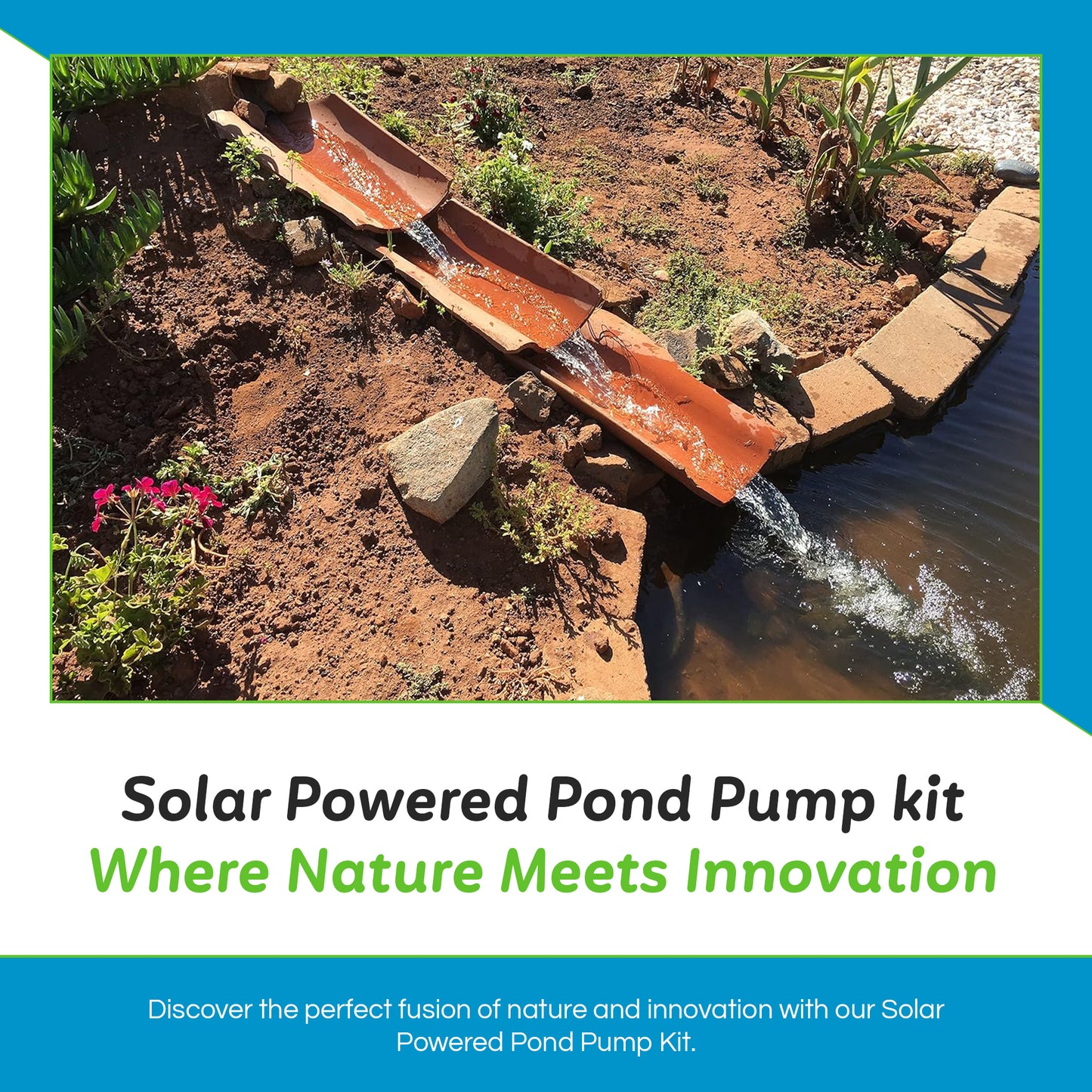 Solar Powered Waterfall Pond Pumps Kits choice of three models