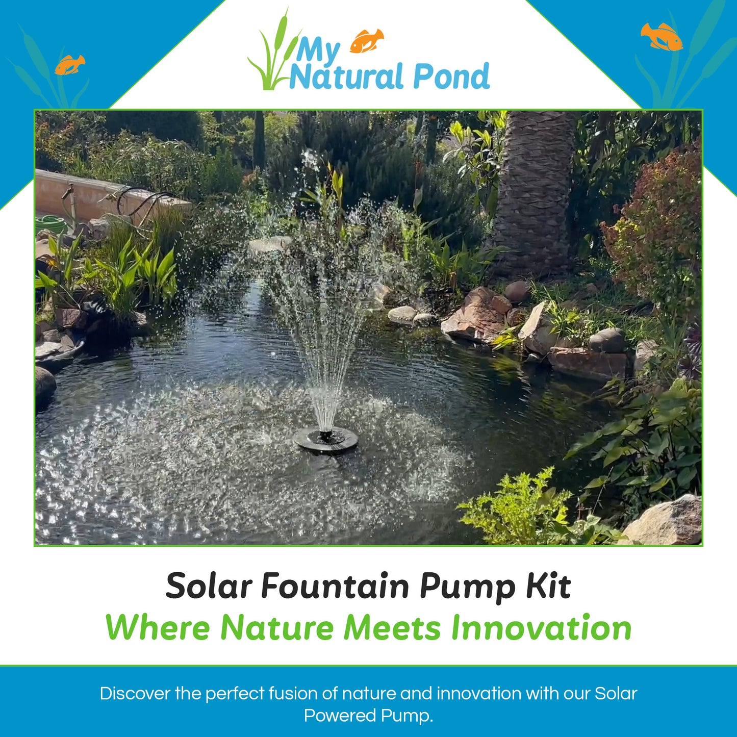 Floating Solar Pond Fountain Pump two models 50W and 100W